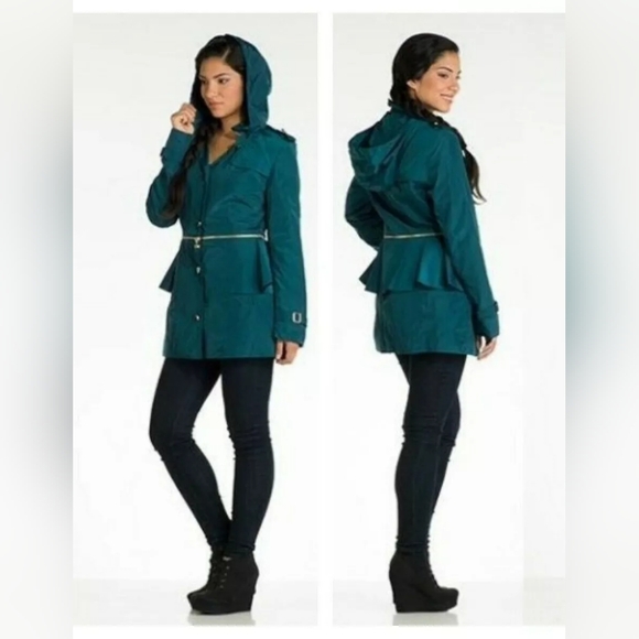 Betsey Johnson - Teal 2 in 1 Convertible Jacket - Size M  (NWT) - Picture 6 of 16